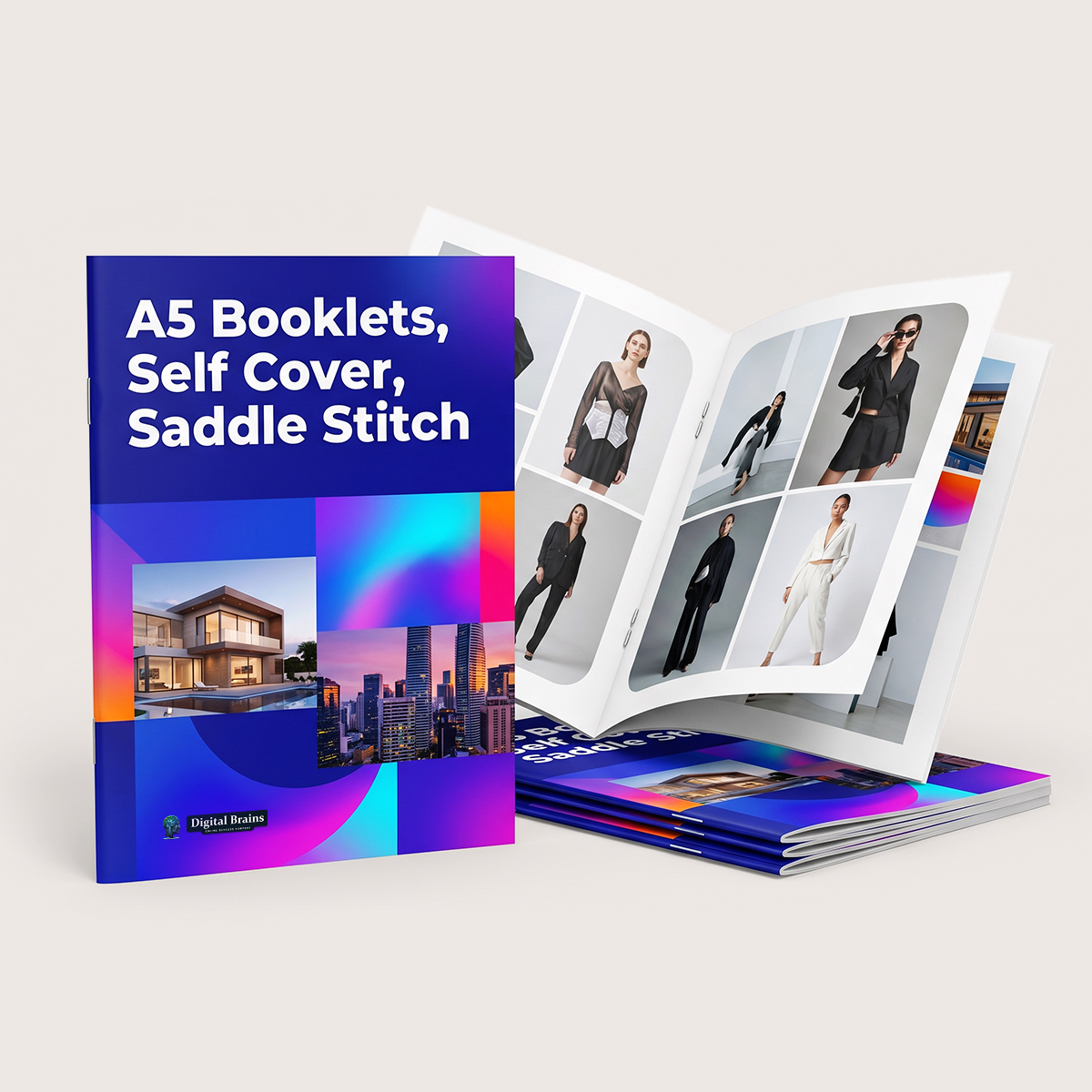 A5 Saddle Stitch Booklet (Self Cover)